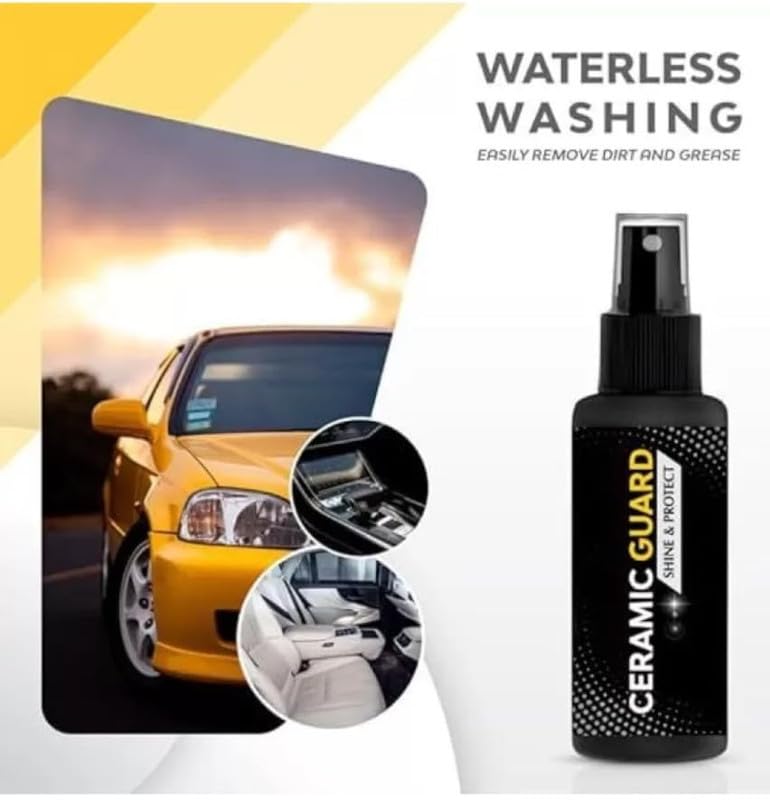 Ceramic Guard 3-in-1 Hydrophobic Car Coating Spray | High-Shining Waterless Wash