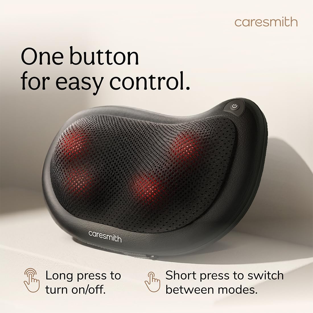 Cordless Shiatsu Pillow Massager with Infrared Heat