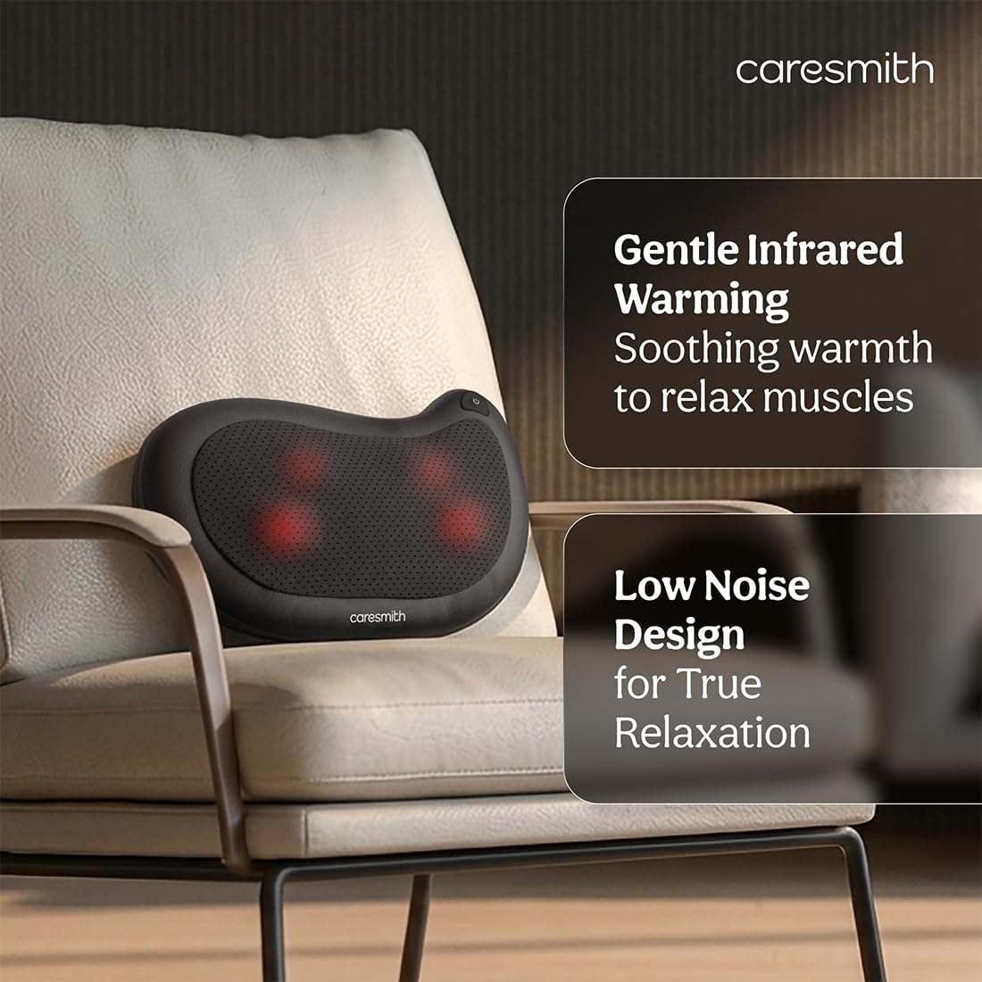 Cordless Shiatsu Pillow Massager with Infrared Heat